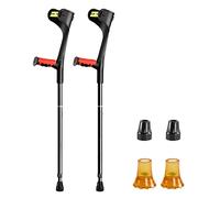 HUIBBGO Stampelle in Alluminio, Bastone da Passeggio Pieghevole, avambraccio per Adulti, Impugnatura Comoda, stampella telescopica Regolabile con Impugnatura ergonomica e riflettore