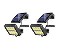 HUIBEI 2Pc 2000 Lumen 160 Parete Solare IP65 Impermeabile Wired Sensore di Movimento Luce di Sicurezza Regolabile