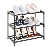 HUIBOHOU Scarpiera piccola impilabile, per riporre le scarpe, sottile, per corridoio, camera da letto, montaggio rapido, salvaspazio (3 livelli)