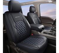 Huidasource Wrangler JK Coprisedili impermeabili in pelle personalizzati, coprisedili anteriori e posteriori, adatti per Jeep Wrangler JK 4 porte Sahara Sport Rubicon 2007-2017 (set completo/nero e