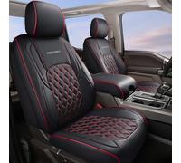 Huidasource Wrangler JK Coprisedili per auto a 4 porte, in pelle, personalizzati, anteriore e posteriore, protezione per Jeep Wrangler JK 4 porte Sahara Sport Rubicon 2007-2017 (set completo/nero e