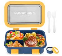 Huifoo Set di contenitori per il pranzo, 1250 ml, con scomparti per bambini, adulti, per il pranzo, per la colazione, per il pranzo, per il pane, per il pranzo, per il pane, per il pane, per il pane,