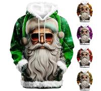 HUIFUAO Look at Me Being All Festive and Shit Felpa natalizia da donna divertente felpa natalizia taglie forti vestito natalizio top a maniche lunghe in peluche pullover costumi per le vacanze con