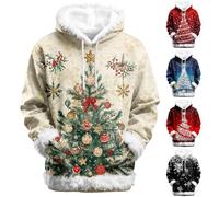 HUIFUAO Look at Me Being All Festive and Shit Felpa natalizia da donna divertente felpa natalizia taglie forti vestito natalizio top a maniche lunghe in peluche pullover costumi per le vacanze con