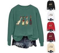 HUIFUAO Probably Just Gonna Jingle Some Of The Way I'm Tired Felpa natalizia da donna Divertente Top natalizio Plus Size Abiti natalizi Top a maniche lunghe Pullover Regalo per costume da vacanza, Z05