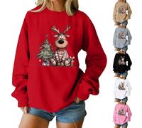 HUIFUAO Probably Just Gonna Jingle Some Of The Way I'm Tired Felpa natalizia da donna Divertente Top natalizio Plus Size Abiti natalizi Top a maniche lunghe Pullover Regalo per costume da vacanza, Z02