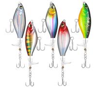 Huiguli Esche Artificiali Spinning Minnow 3D - 5 Pezzi Lure Hard Bait per Pesca in Mare e Acqua Dolce