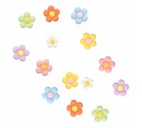 HUIHAOEU 14 pezzi Ciondoli per Scarpe Graziosi Fiori Scarpa Decorazioni Charms Accessori per Sandali a Forma di Fiore per Ragazze Donne Adulti Zoccoli Fai Da Te