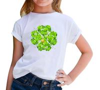 Huihong Maglietta per bambini con scritta "Love Festival", per il giorno di San Patrizio, a maniche corte, girocollo, casual, estiva, casual, per vacanze, età 1-10 anni, I, 12-13 Years