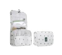HUIJIQX Borsa da trucco da viaggio organizer impermeabile per articoli da toeletta da donna Neceser Bagno Gancio Sacchetto di lavaggio Gancio Sacchetto di Immagazzinaggio, Cactus bianco., Taglia unica