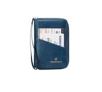 HUIJIQX Borsa per passaporto retrò per uomini e donne RFID alla moda copertura passaporto multifunzionale in pelle PU clip passaporto accessori da viaggio, Hz726-blu pavone, Taglia unica