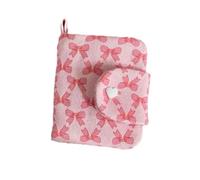 HUIJIQX Stampa fiocco rosa portamonete tela piccola cerniera portafoglio contanti grande capacità titolare della carta ragazze borsa di immagazzinaggio casual per le donne, rosa, 1 pezzo