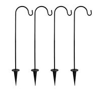 HUIKJI 4 ganci regolabili per pastori esterni, gancio in metallo per appendere luci solari, barattoli per piante, lanterne, matrimoni, 73,9 cm