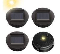 HUIKUANGEU Lampada Solare di Ricambio,4 Pezzi Parti di Ricambio Lampada Solare 8cm,Luci Solari di Ricambio,Ricambio per Luci Solari,Pannello Solare di Ricambio,per Esterni Lanterne Da Giardino Patio