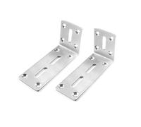 HUIMIMA Staffa angolare for mobili, supporto angolare, 2 pezzi staffa a L in acciaio inossidabile supporto angolare for mensole for mobili, armadi, tavoli e sedie(Silver,80x40x35mm)