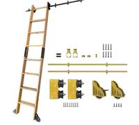 HUIMOZ Binario per Scala a rotelle per Biblioteca, Sistema di Scorrimento a rulli, Kit di ferramenta per libreria, Kit per Binario per Porta Mobile (Senza Scala) (Kit Binario da