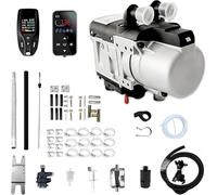 HUINGTON Scaldabagno Diesel 6KW 12V 24V - Preriscaldatore Motore idronico | For avviamento a freddo: telecomando bidirezionale 80M e silenziatore for camper, roulotte