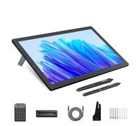 HUION Kamvas Pro 19 Tavoletta Grafica con Schermo, 16384 livelli di sensibilità alla pressione, 18,4 Pollici Finger-Touch 4K UHD Tavoletta Disegno con Penna Pentech 4.0 senza Batteria PW600 e PW600S