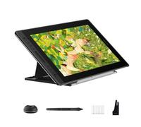 HUION Kamvas Pro - Tavoletta da disegno 16 V2 con schermo 16384 livelli, penna senza batteria, supporto inclinabile 2 g IAF, vetro AG completamente laminato da 15,6", Smart Touch Bar e 6 tasti Art