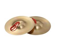 HUIOP 1 paio di mini piatti a mano in ottone da 5,8 pollici, gruppo gong, ritmo, percussioni, strumento musicale in rame per opera e tamburi militari,piatti a mano