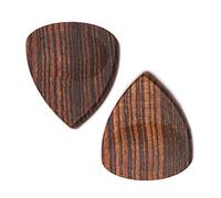 HUIOP 2 pezzi Plectrum Chitarra Plectrum per Chitarra Acustica Ukulele Legno di Noce Nero Plettro di Legno
