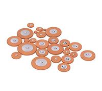 HUIOP 25 Pezzi di Cuscinetti per Sassofono in Pelle di Pecora con Guarnizione per Foro Sonoro, Parti di Strumenti a Fiato con Risonatore Marrone per Soluzione di Perdite D'aria, 25 (sassofono soprano)