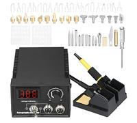 HUIOP 60 W 220 V Kit di strumenti per la combustione del legno e della pelle, 55 pezzi, bruciatore a legna, temperatura regolabile da 32 ℉ a 1472 ℉, saldatore elettrico, kit di strumenti di saldatura