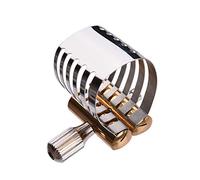 HUIOP Accessorio per Sassofono, Legatura per Sassofono Soprano, Regolazione a Vite Singola, Custodia Squisita, Simpatico Accessorio (Argento)