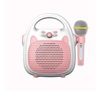HUIOP Altoparlante per karaoke portatile ricaricabile per macchina per karaoke con microfono BT/scheda di memoria/luci di connettività USB per ragazze dei ragazzi,macchina per karaoke