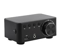HUIOP Amplificatore Audio Stereo 50 W X 2 con 5.0, Suono Chiaro e Potente, Lunga Durata, Facile Usare, Supporta la di qualità, per Lettore di Schede di Memoria (Nera)