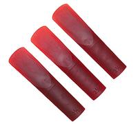 HUIOP Ancia per Sassofono Contralto 3 Pezzi in Resina Artigianale Avanzata Durevole con Suono Completo per Musicisti Portatile e Facile da Pulire (Rosso)