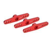 HUIOP Avvisatore Acustico per Servo RC in Metallo e Lega di Alluminio 25T, Robusto e Robusto, Ricambio Ideale di Lunga Durata, Lavorazione CNC per Auto RC 1/10, Installazione e (Rossa)