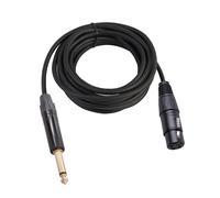 HUIOP Cavo audio per mixer microfono stereo TRS 6.35 maschio a XLR femmina, anti-interferenza, supporta alimentazione 48 V, cavo di interconnessione bilanciato, cavo di collegamento per
