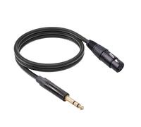 HUIOP Cavo audio per mixer microfono stereo TRS 6.35 maschio a XLR femmina, anti-interferenza, supporta alimentazione 48 V, cavo di interconnessione bilanciato, cavo di collegamento per