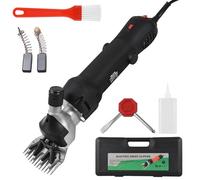 HUIOP cesoie per pecore,Tosatrice elettrica per pecore 690W Tosatrice professionale per bestiame agricolo Kit per toelettatura con pressione regolabile a 6 velocità Taglio peli di animali con spazzola