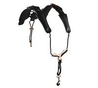 HUIOP Cinghia per sassofono regolabile Cinghia per imbracatura per sassofono Tracolla imbottita per sassofono in pelle Gancio in metallo per sassofoni tenore/soprano/alto clarinetto