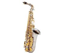 HUIOP EB Sassofono Contralto Ottone E Flat Sax 802 Tipo di Chiave Strumento a fiato con Asta di Pulizia Guanti di Stoffa Cinturino Custodia Imbottita,EB Alto Saxophone