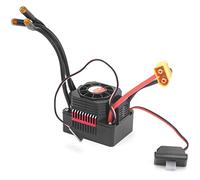 HUIOP ESC Brushless Impermeabile da 80 A con Spina XT60, Affidabile e Facile da Programmare per Veicoli RC 1/10 1/8, Plastica e Lega, Confezione 1