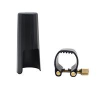 HUIOP ® Fastener Legatura in Pelle con Cappuccio di Plastica per Clarinetto Bachelite Boccaglio Durevole,Clarinet Ligature