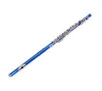 HUIOP Flauto C Cupronichel Suono Brillante Foro Chiuso 16 Tasti Flauto per Studenti Principianti Educazione Musicale Argento Brillante