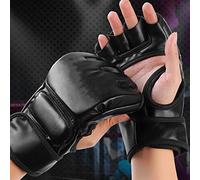 HUIOP Guantoni Boxe Assorbimento degli Urti Mezze per Sanda Training MMA Fitness Fighting Resistente Pelle PU 1 Paio