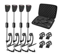 HUIOP Indicatore di Morso di Pesca alla Carpa Swinger Allarme di Pesca Digitale LED 4 pezzi scambisti e 4 accessori 7 colori intercambiabili 907g 21x33x5cm