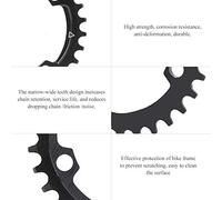 HUIOP Ingranaggio per Bicicletta da Montagna 36T, 96BCD, Metallo (34T) | Materiale di qualità, produzione professionale, riduce la caduta della catena, adatto per le riparazioni