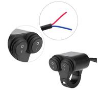 HUIOP Interruttore ON/OFF Faro Manubrio Universale per Mm Pulsante Doppio Controllo per Faro, Freno, Fendinebbia, con Luce di Emergenza e Clacson con Indicatore Luminoso, Impermeabile, (B)