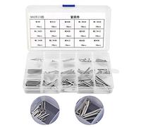 HUIOP Kit 150 Pezzi 15 di Coppiglie Divise in Acciaio Inossidabile M1 M3 con Ampia Applicazione, Pratici Elementi di Fissaggio Meccanici Industriali, Pregevole Fattura, Antiruggine,