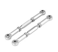 HUIOP Kit Aste di Collegamento dello Sterzo Anodizzato per HIMOTO E10MTL E10MT E10BP 1/10 RC Car L'aspetto Squisito Riduce la Deformazione, gli Appassionati di Corse (33206S argento)