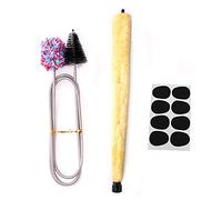HUIOP Kit di Pulizia per Sassofono Salvacollo Saxofono Strumento per la Manutenzione con Spazzola a Doppia estremità Asta di Pulizia Lunga 8 Pezzi Cuscini per bocchino,Saxophone Cleaning Kit