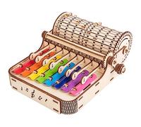 HUIOP Kit per pianoforte xilofono 8 toni 8 note colorate Xilofono a manovella Kit glockenspiel in legno vintage strumento musicale a percussione in legno per bambini dai 14 anni in su