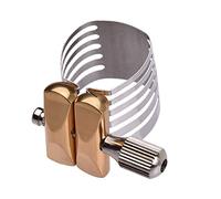HUIOP Legatura per sassofono con regolazione a vite singola Legatura per sax compatta e durevole per bocchino in plastica/gomma dura per sassofono contralto