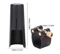 HUIOP Legatura per Sax in PU, Cappuccio in Plastica, Bocchino per Sax Tenore Bachelite Robusto, Tono Migliorato, Accessorio Professionisti e Studenti, Legatura con Cappuccio,